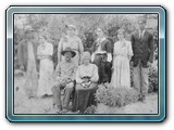 John Bun Pruitt, Maude Gertude Taylor, Nancy Lucende, Dora Ann, Ellen Taylor, Thomas Pence Reynolds.
front - James R. & Martha Jane (Dukes) Reynolds